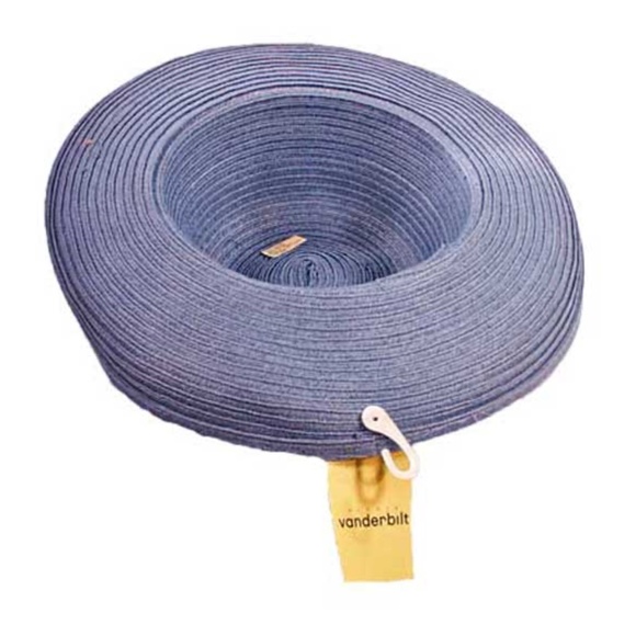 WIDE BRIM HAT, BLUE, SIZE MEDIUM, FINE WEAVE, GLORIA VANDERBILT, TAGS ON, NEVER - Picture 2 of 6